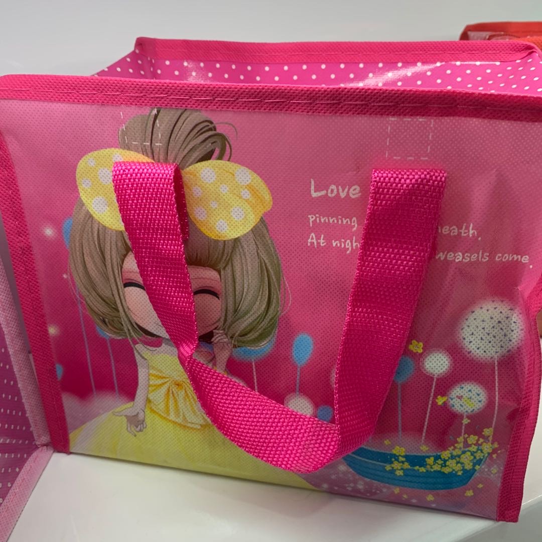 粉色娃娃包装袋盒带拉链