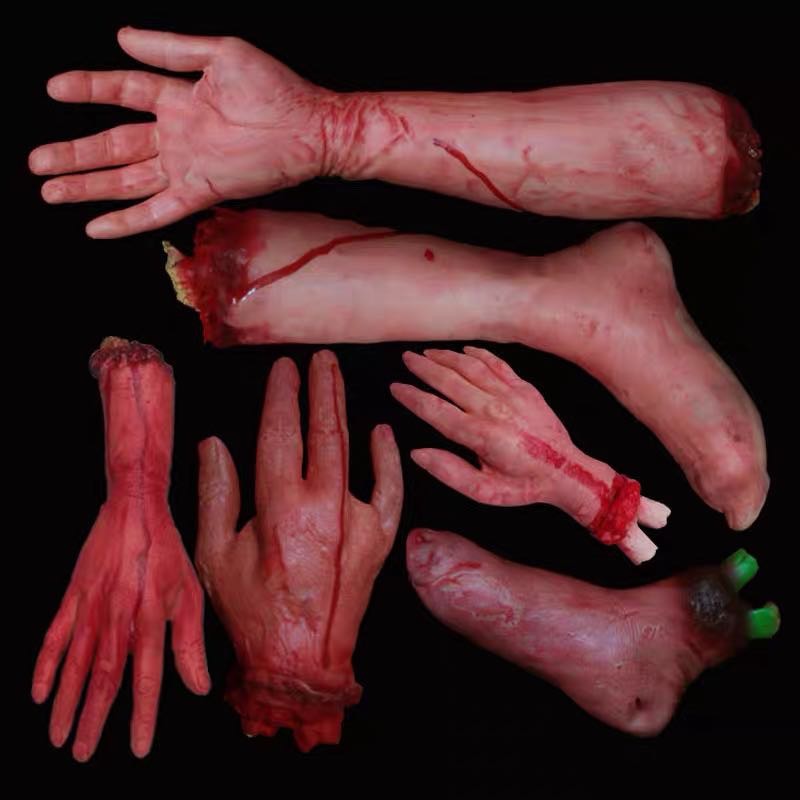 万圣节血手血脚恐怖道具吓人整人狂欢装扮鬼节用品