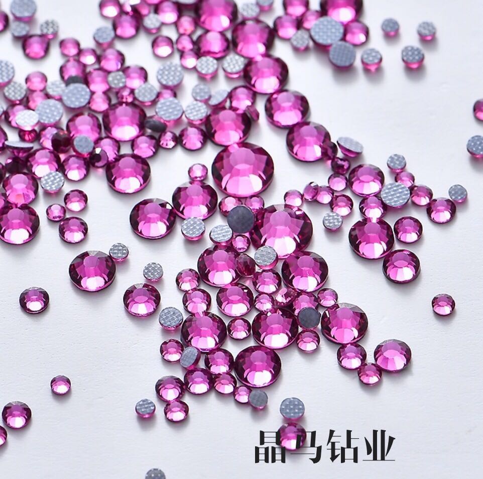 Rose red SS20 imitation Austrian diamond, fine nail polish diamond, DIY diamond Specification image
