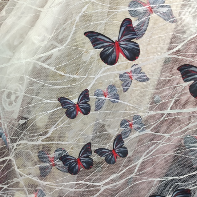 蝴蝶激光绣网纱布服装布装饰布002厂家直销批发产品图