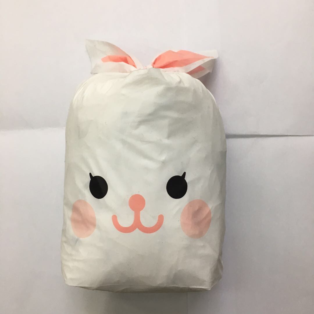 时尚卡通小兔兔4色彩印便携式手提塑料环保袋