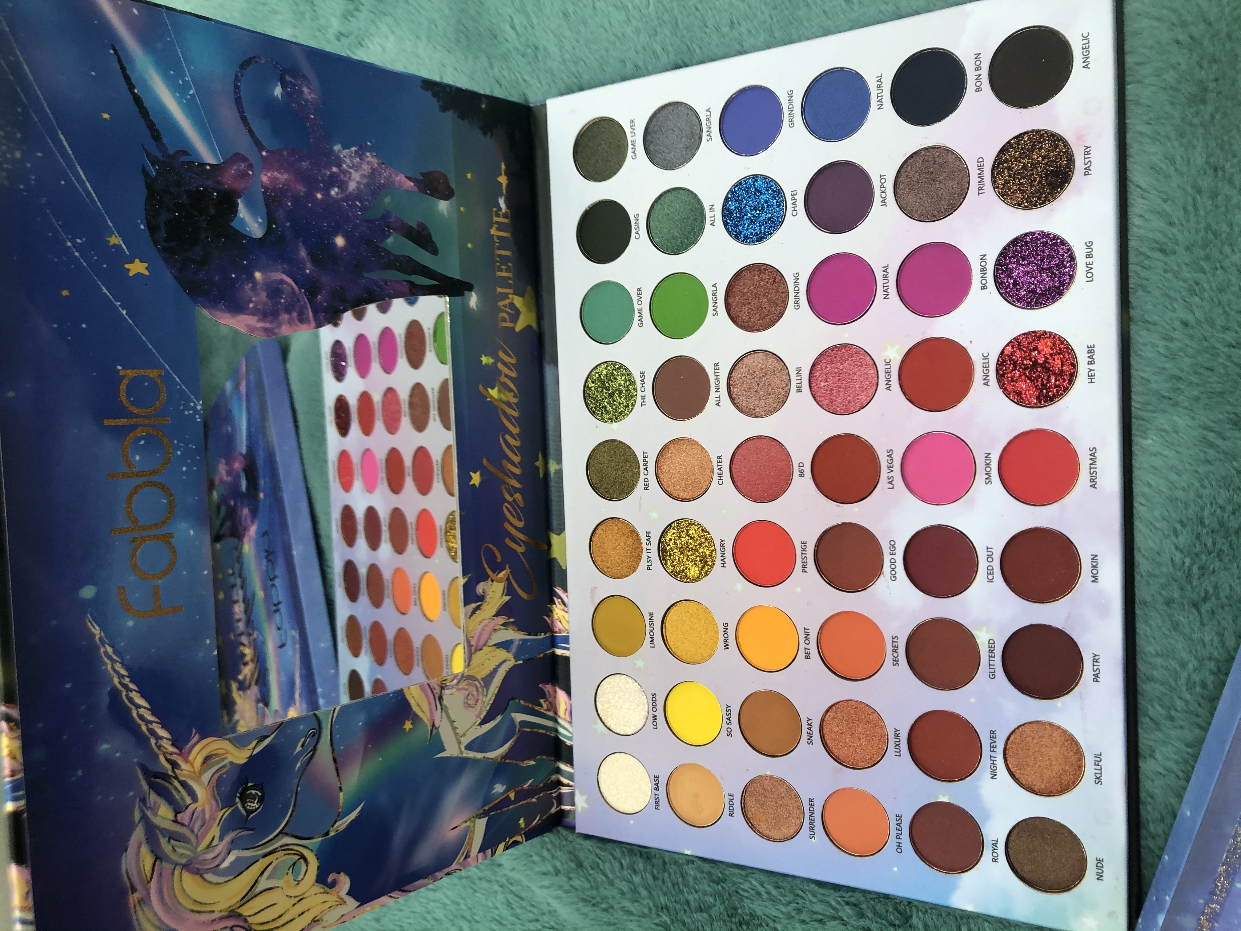 Es3024 Eyeshadow Star Sand Eyeshadow Tray Pearl Cherry Blossom Eyeshadow Tray With 54 Colors details Picture