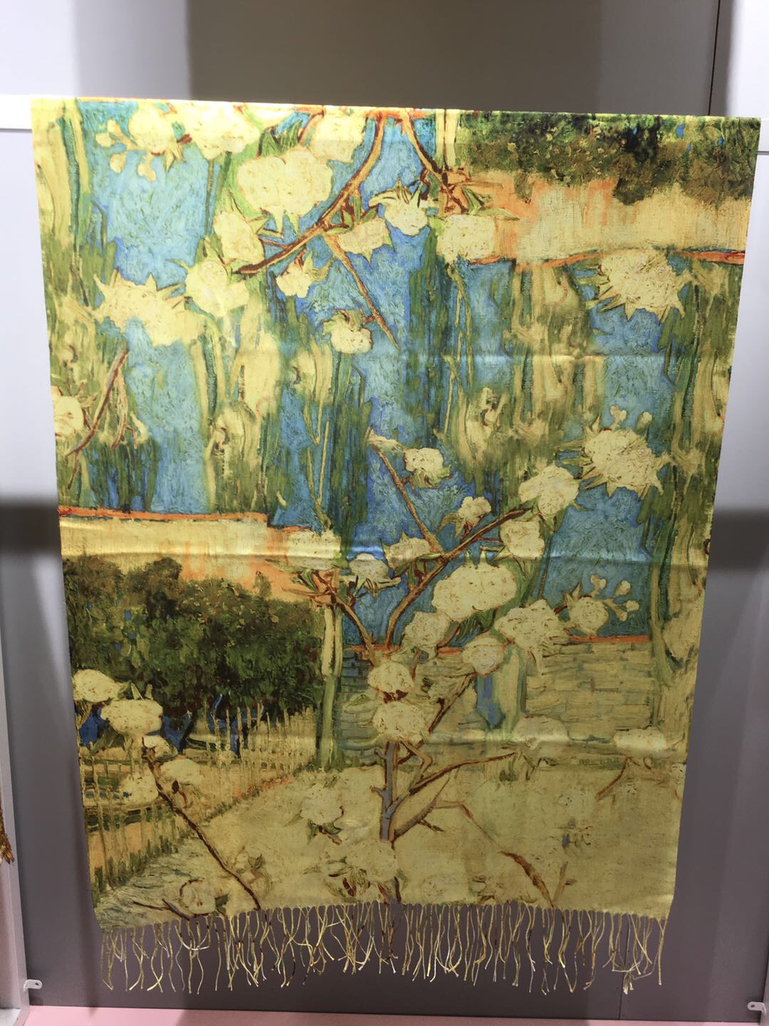 Women's fashion trend casual spring print long beard landscape scarf thumbnail