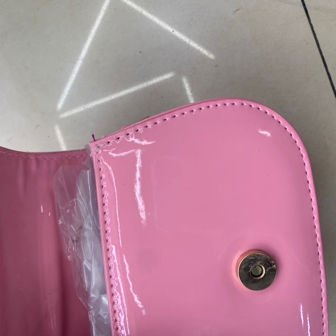 Summer Flower Cute Princess PV Bag, hand-held crossbody bag, soft pink style Specification image