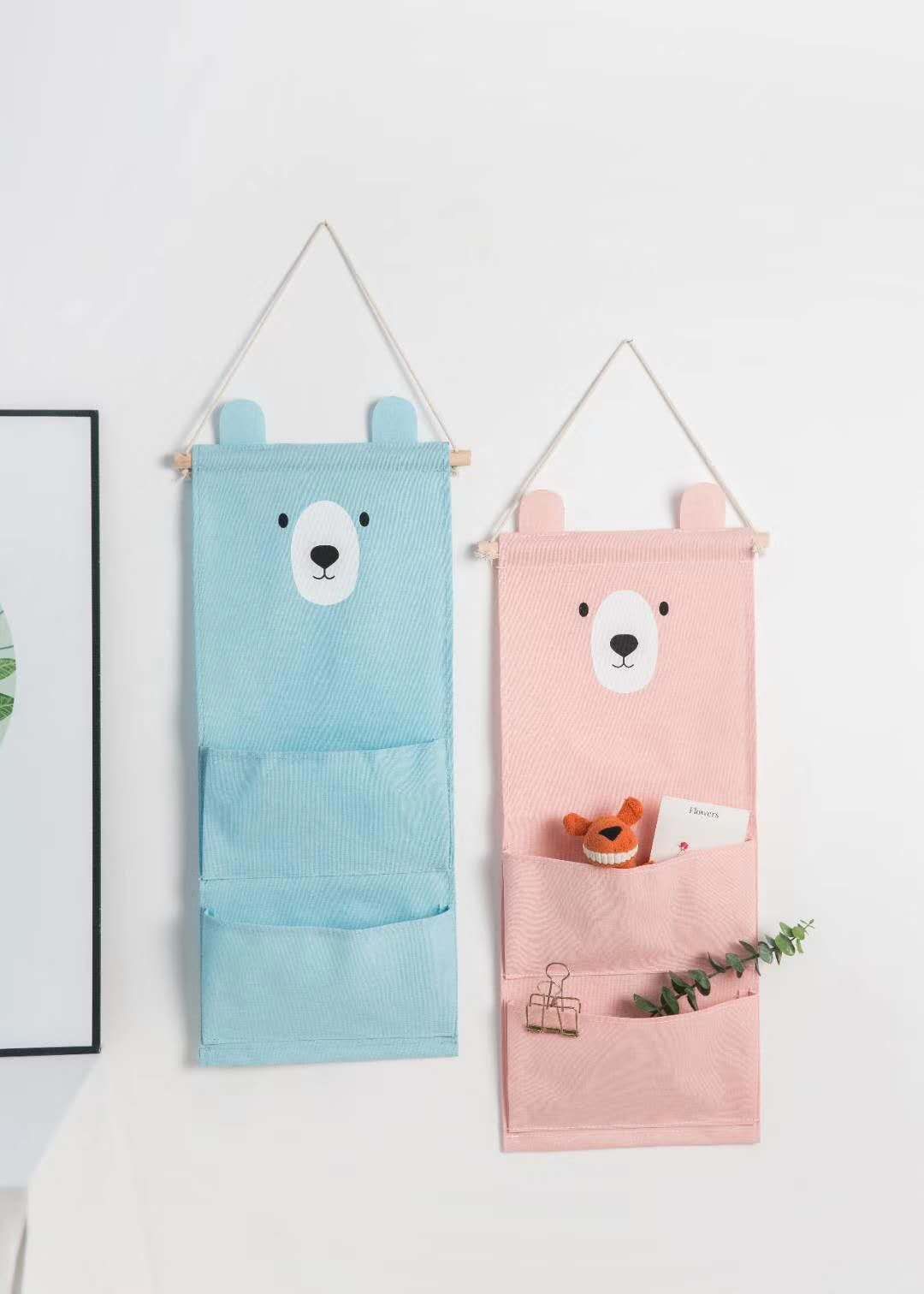 Butler Direct Fabric Hanging Wombat Ear Hanging Bag Storage Bag Storage Box