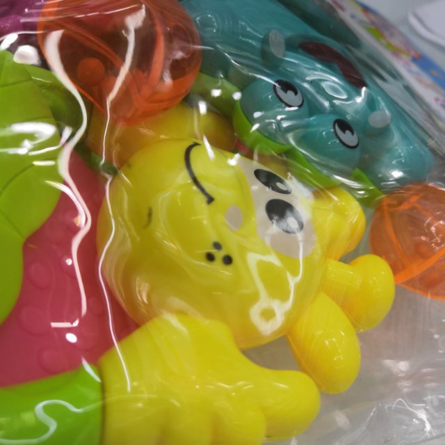 厂家直销塑料青蛙动物类婴儿摇铃益智玩具套装细节图