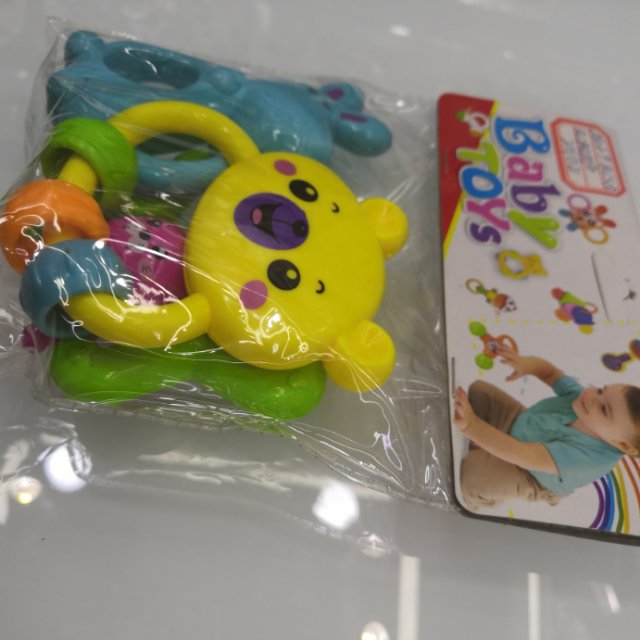 厂家直销塑料小熊婴儿摇铃益智玩具细节图