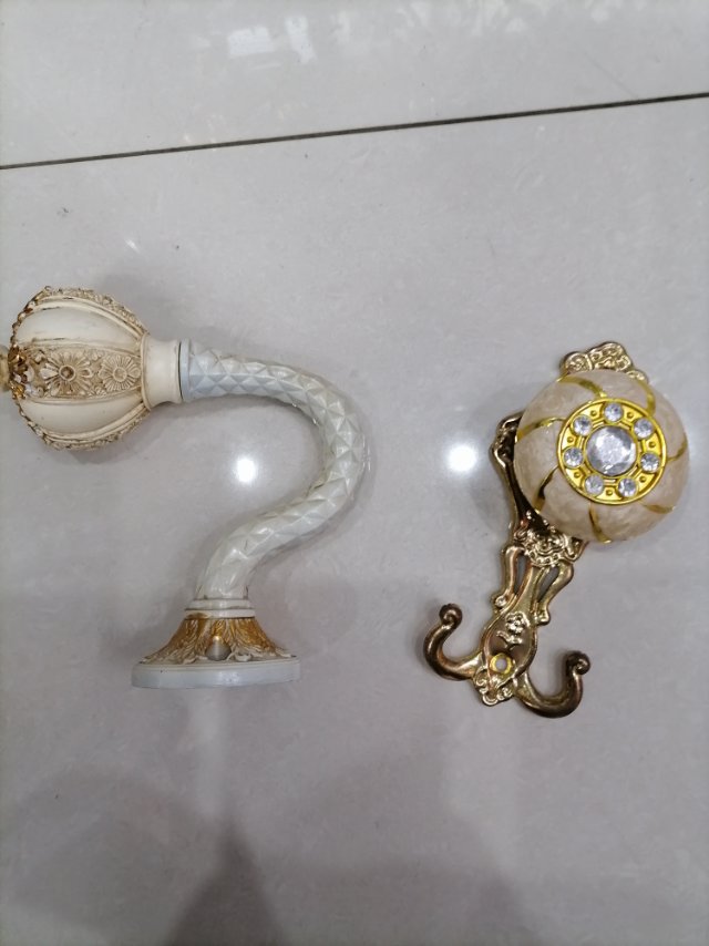 Roman pole curtain rods, single and double pole brackets, thickened hooks Specification image