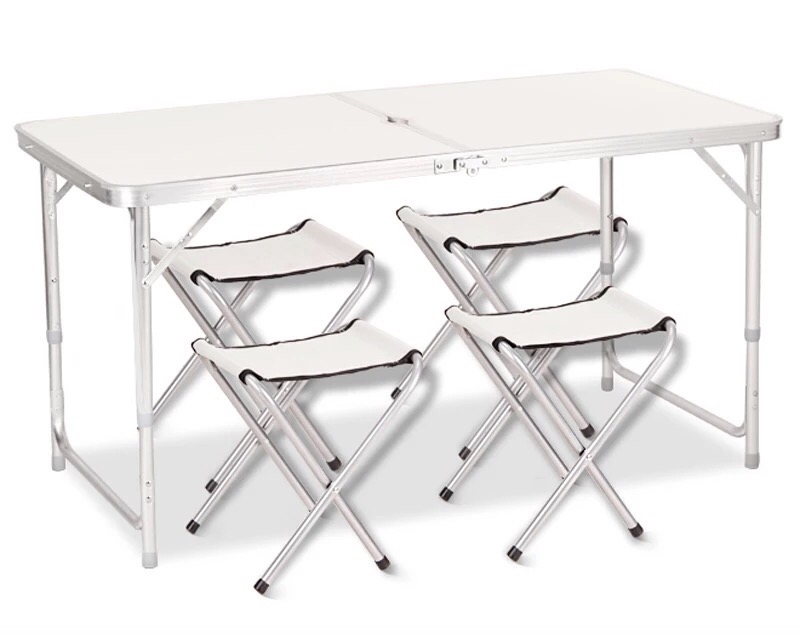 1.2-meter square tube aluminum alloy outdoor foldable table, portable table, picnic table