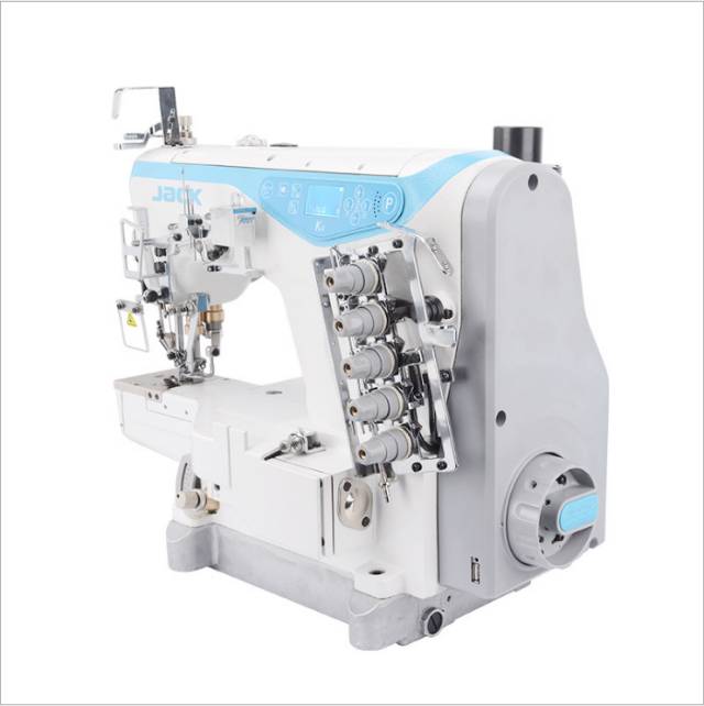 Jack Small square Head K4 automatic thread cutting, collar rolling sewing, hem folding sewing, computerized sewing machine K4-UT2-01GB complete machine + table Specification image