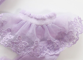 时尚紫色网袜身蕾丝花边夏季女隐形袜舒适船袜详情图3