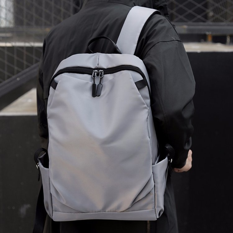 New Nylon Cloth Waterproof Solid Color Japanese And South Korean Men's Backpack Simple Leisure All Stylish Men's Computer Business Backpack Specification drawing
