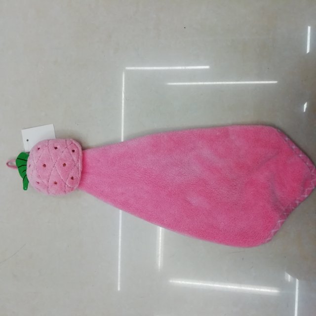 擦手巾挂式纯棉清爽洁净毛巾洗脸巾草莓红