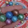 彩色玻璃弹珠16MM彩色弹珠儿童游戏机珍珠彩珠批发产品图