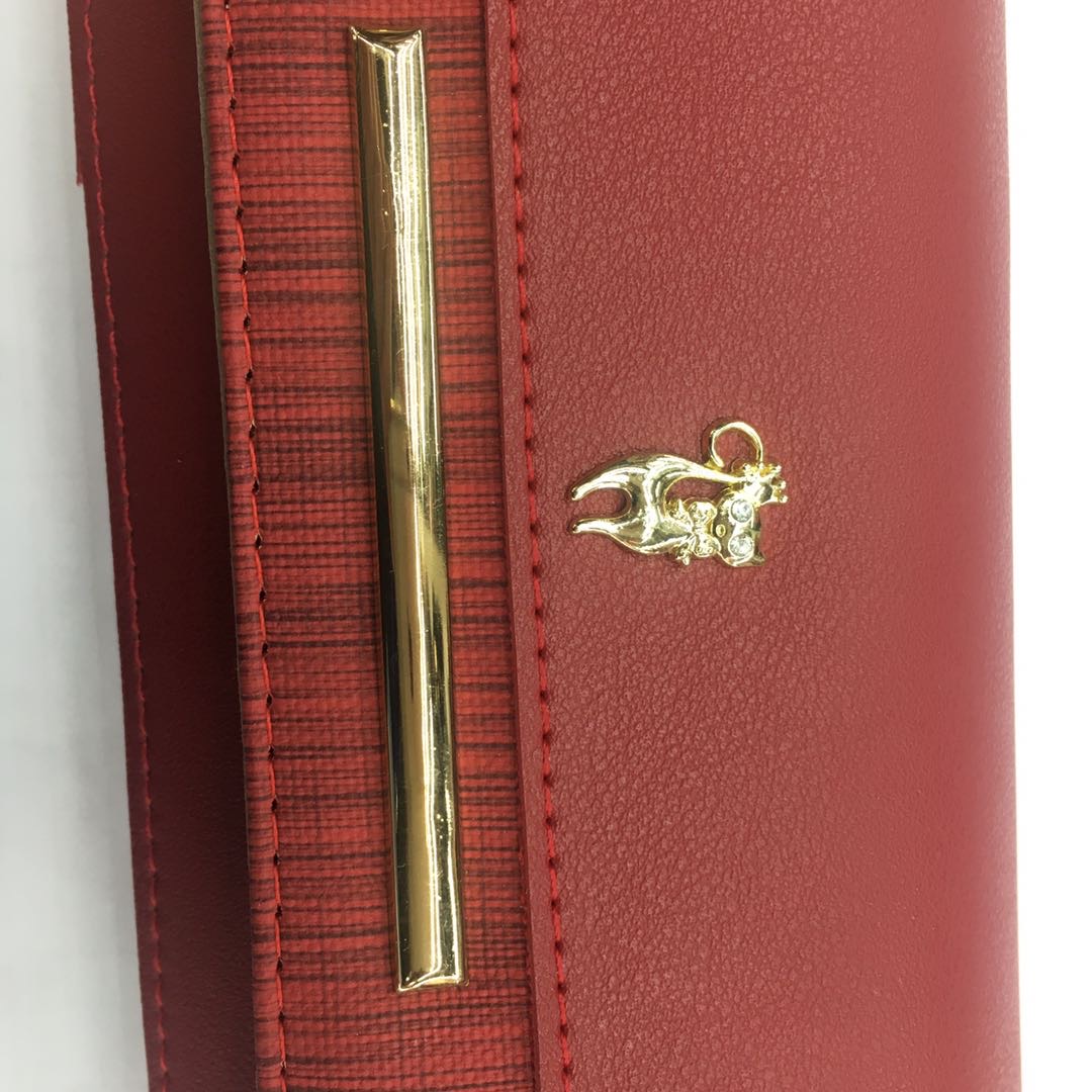 女士钱包女款长款日韩大容量卡包绣花菱格学生多功能薄钱夹产品图