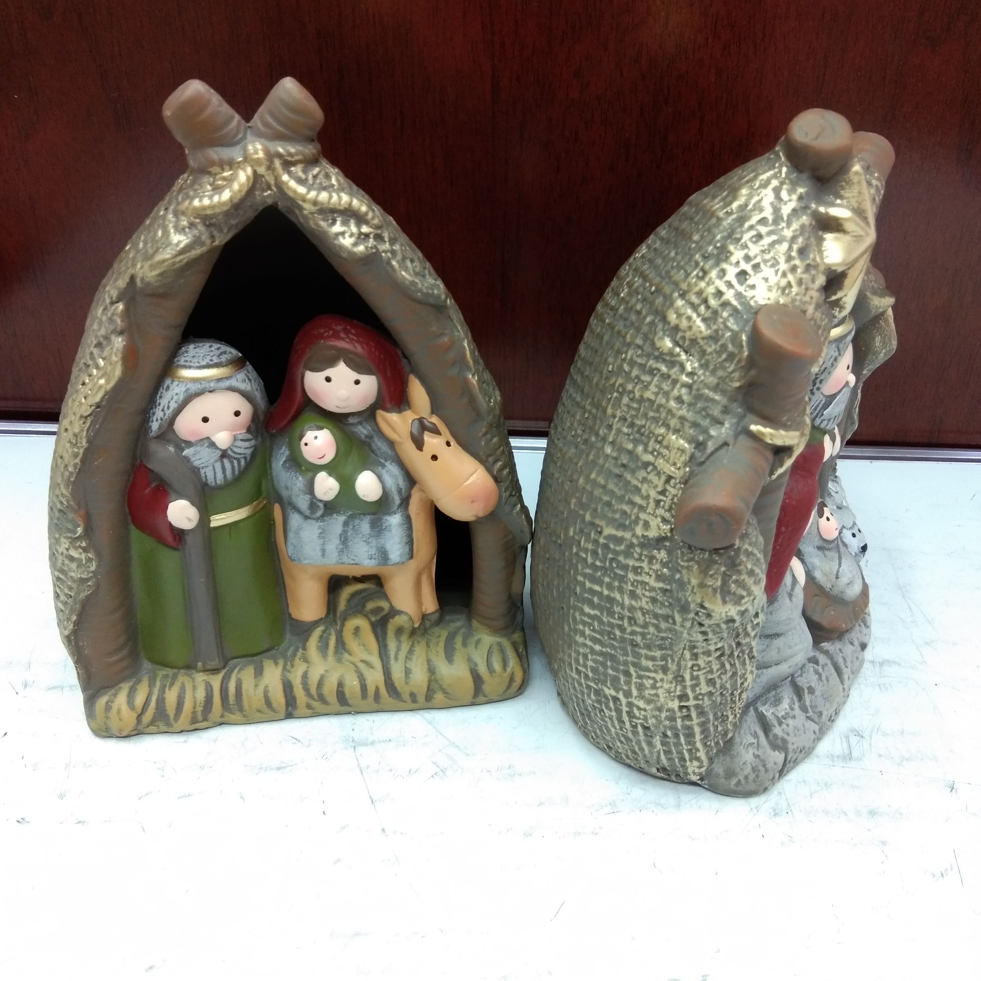 延金陶瓷 厂家直销陶瓷工艺品老人房子小孩摆件批发 桌面摆件 生日礼物 A39细节图