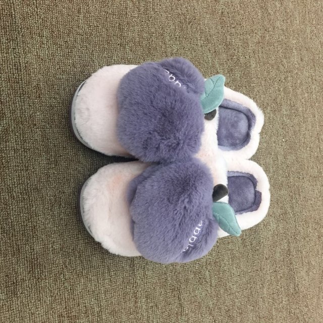 拖鞋冬季新款居家室内棉拖鞋女士冬月子鞋厚底防滑保暖纯色简约拖鞋