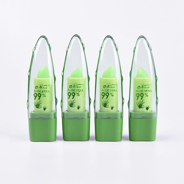 Aishali Aloe Vera pointed Cap Lip Balm moisturizes, hydrates, nourishes, repairs and reduces lip lines details Picture