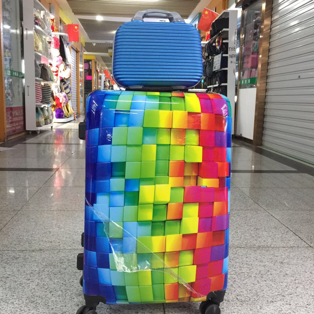 子母套装旅行箱缤纷自由20寸拉杆箱28寸行李箱图