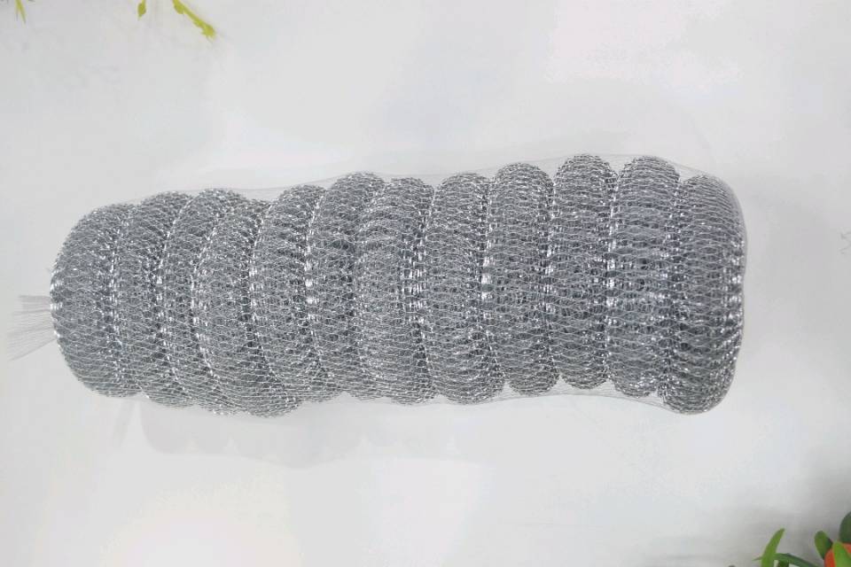 厂家直销镀锌钢丝清洁球清洁网球厨房擦锅刷碗钢丝球细节图