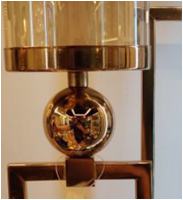 Exquisite and simple European-style single-head glass ironwork candlestick details Picture