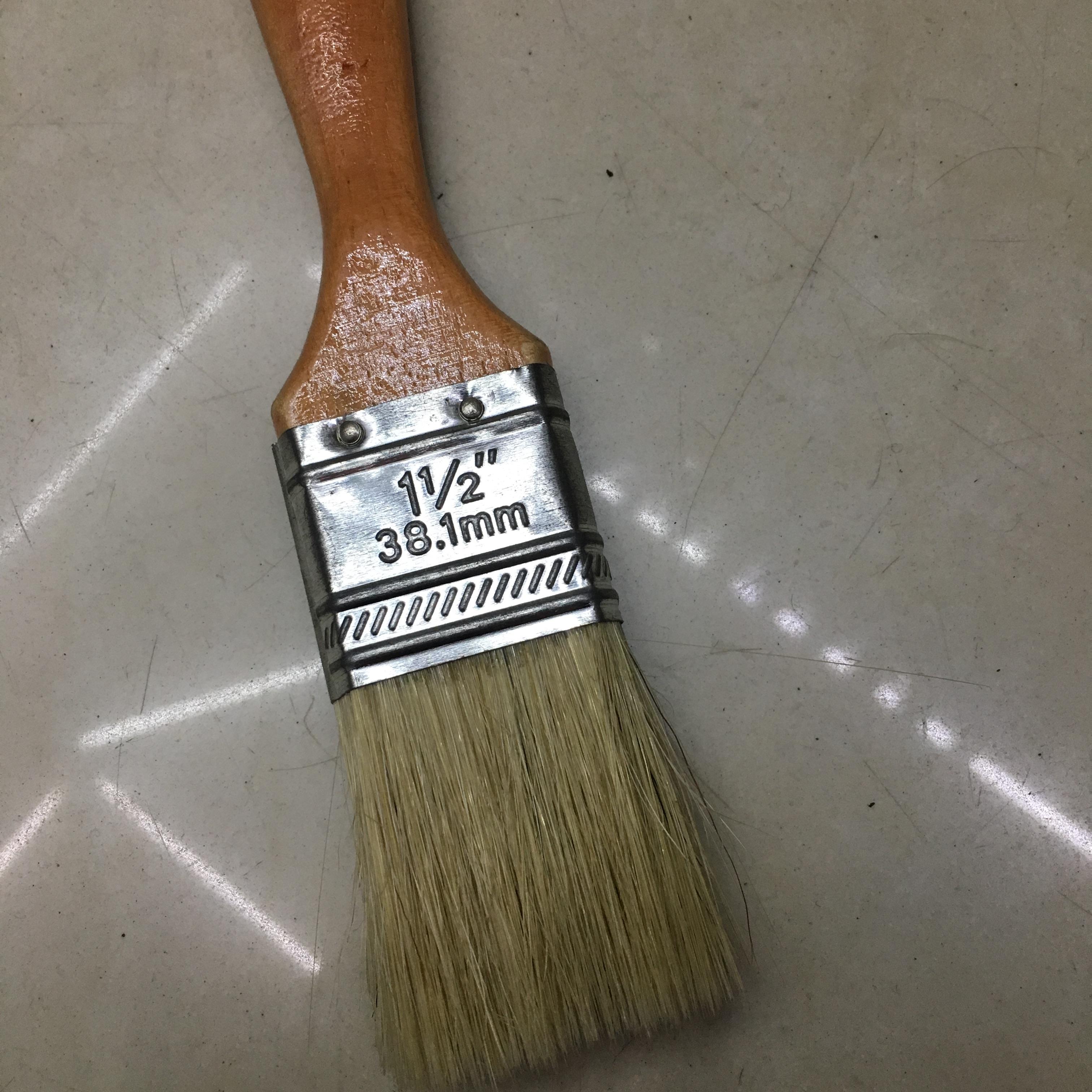 1.5寸尼龙油漆刷杨木手柄烘油漆刷软毛刷小刷子产品图