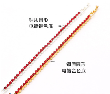 Fashionable OL lady bracelet brass claw chain 4mm rhinestone round ancient silver bracelet chain thumbnail