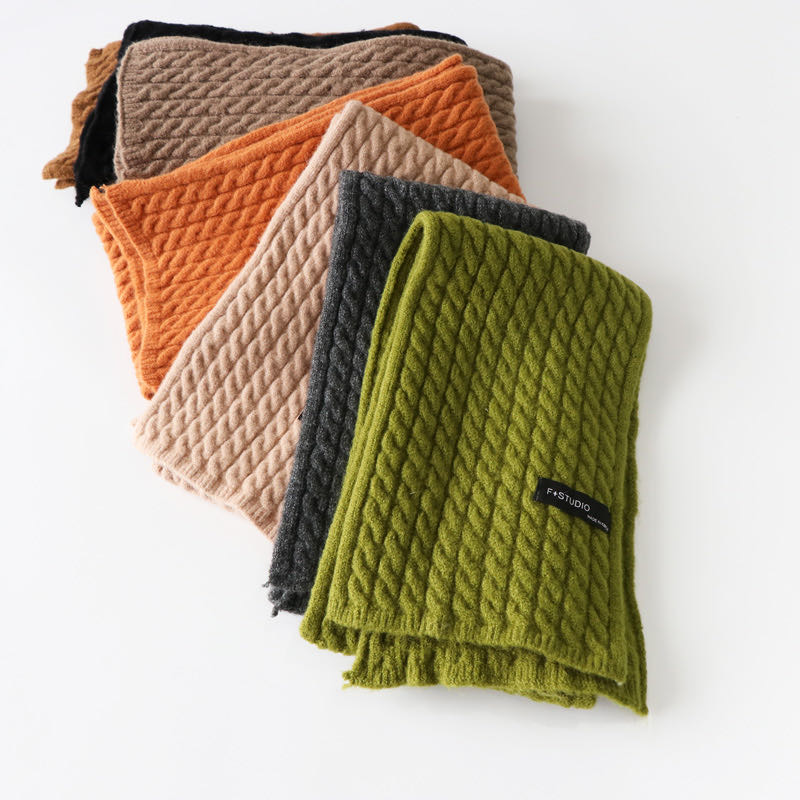 Casual With Classic Long Women's Candy-Colored Warm Scarf