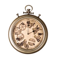 复古挂钟创意齿轮钟表装饰铁艺壁饰金属挂钟