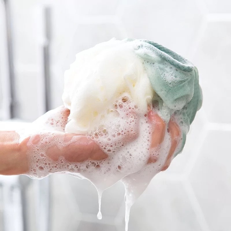 Factory Direct Sales Of Environmental Protection Two-Color Large Bath Ball Adult Bath Ball Bath Flower Bath Ball Bath Specification drawing