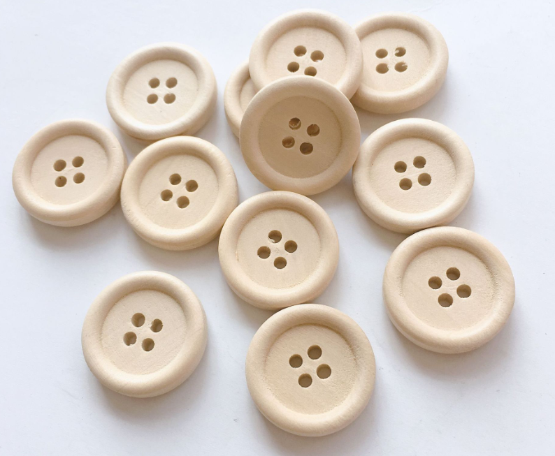 Wood Button details Picture