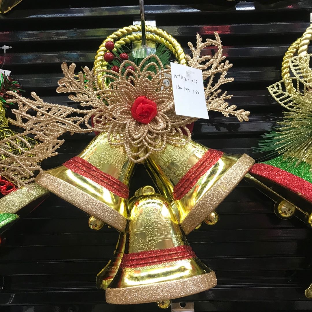 Christmas decorations, hanging ornaments, bell strings, pendants, Christmas double bells, shopping mall and hotel scenes, dragon bell decoration