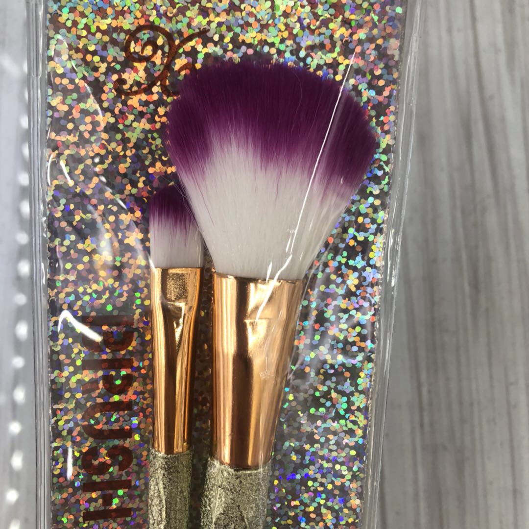 Ins Makeup Brush Blush Brush Loose Brush Setting Powder Brush Two Sets Portable Makeup Brush For Beginners details Picture