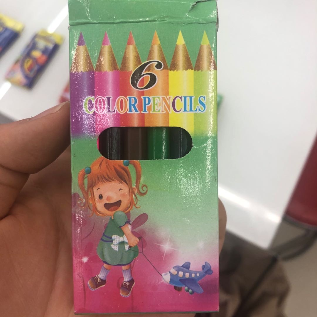 超超文化用品办公文化学习文具书写工具铅笔 6色儿童绘画铅笔涂鸦彩铅色彩画笔学生美术绘画笔