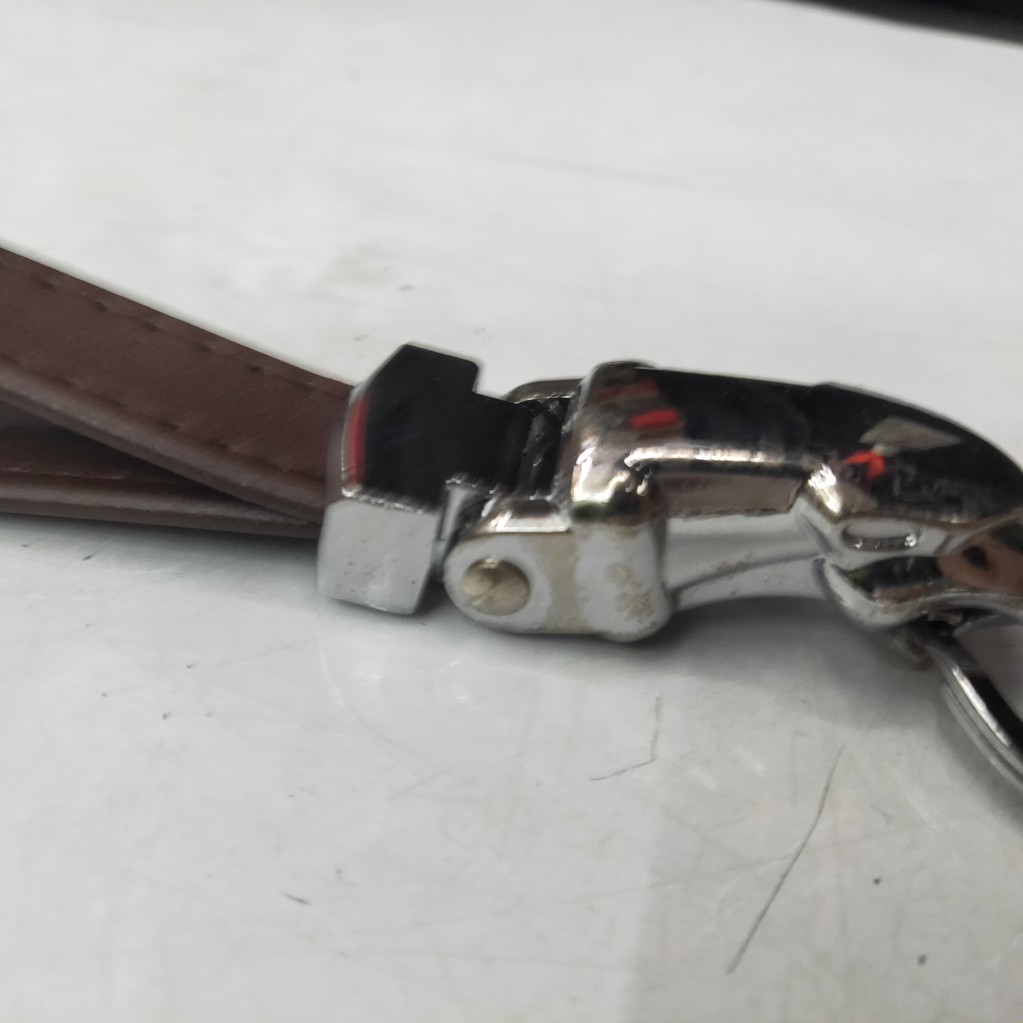 belt keychain details show, polished, durable