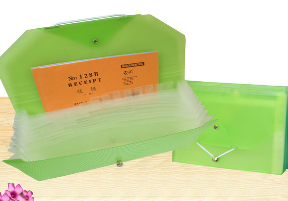 Thickened Plastic Button File Pouch Transparent A4 File Information Stationery Pouch details Picture