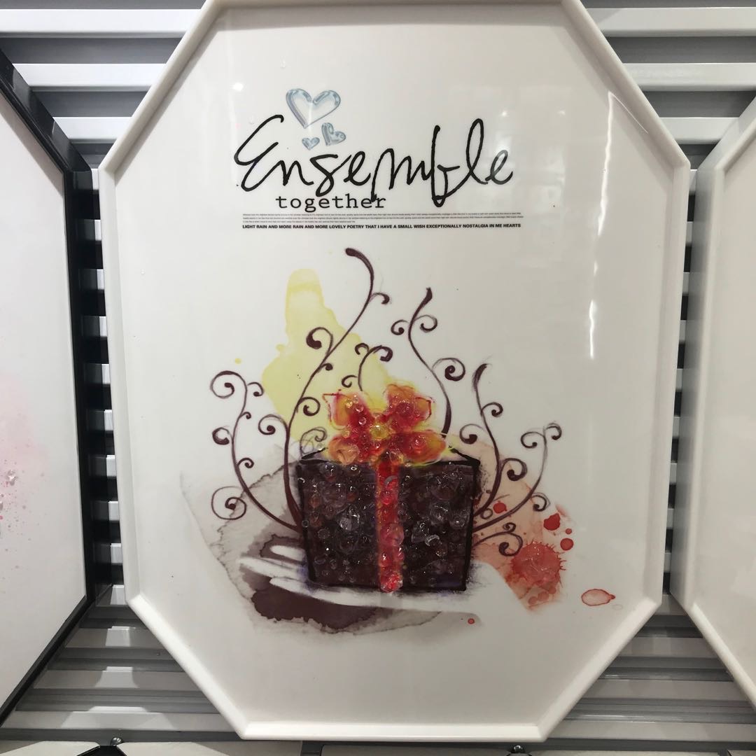 镶钻晶瓷画简约客厅装饰画现代沙发背景墙大气抽象画挂画金鹿