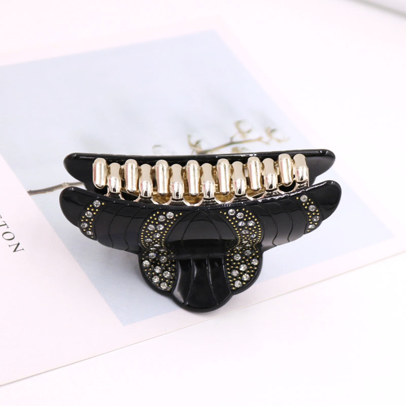 New Love Shaped Japanese Acetic Acid Sheet Diamond Acrylic Steel Ball Hairpin Grab Headwear Specification drawing