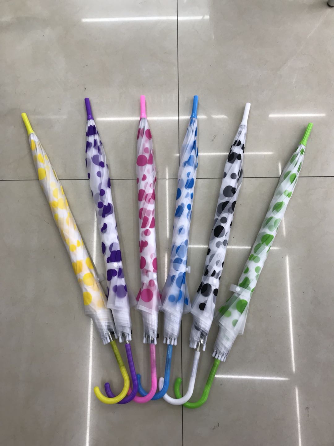 EVA eco-friendly polka dot umbrella, long-handled umbrella, advertising custom umbrella Specification image