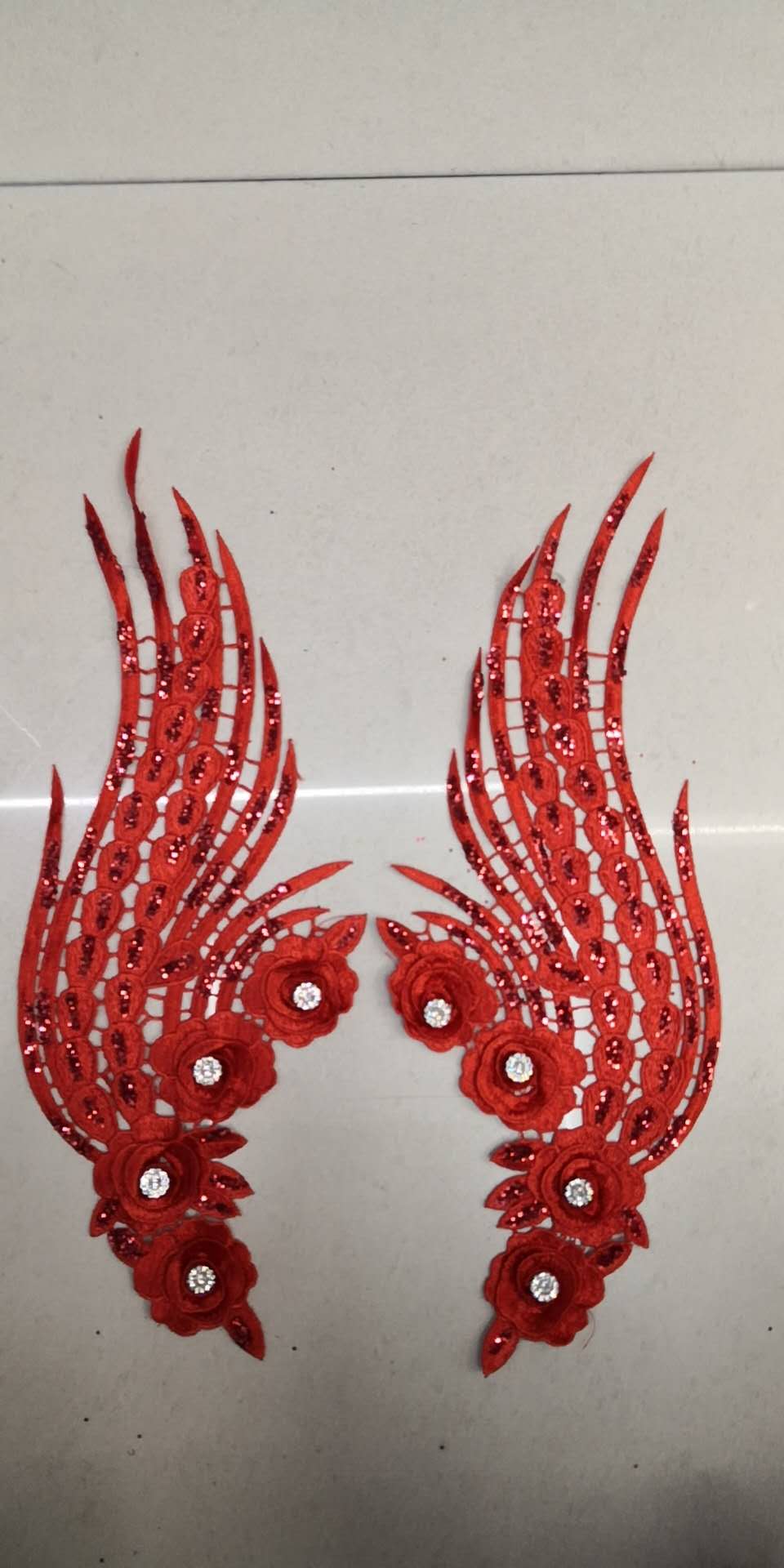 Car Bone Gilt Flower Cloth Stage Dress Wedding Dress Embroidery Flower Piece Lace Clothing Accessories Decals Diy Perm details Picture