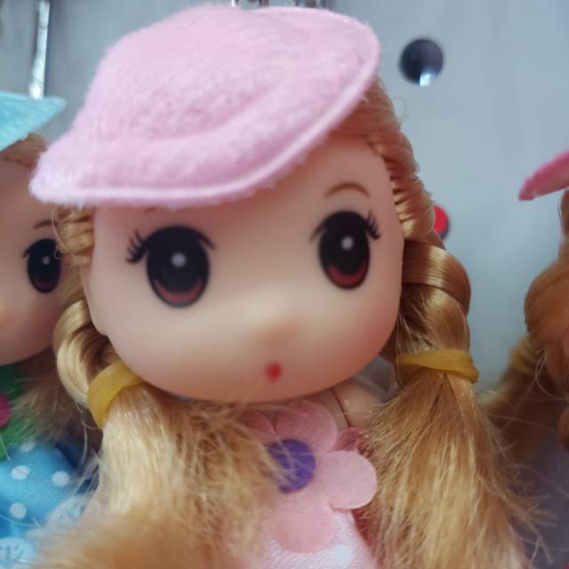 Confused Doll Keychain Cute Princess Girl Bag Hanging Accessories details Picture