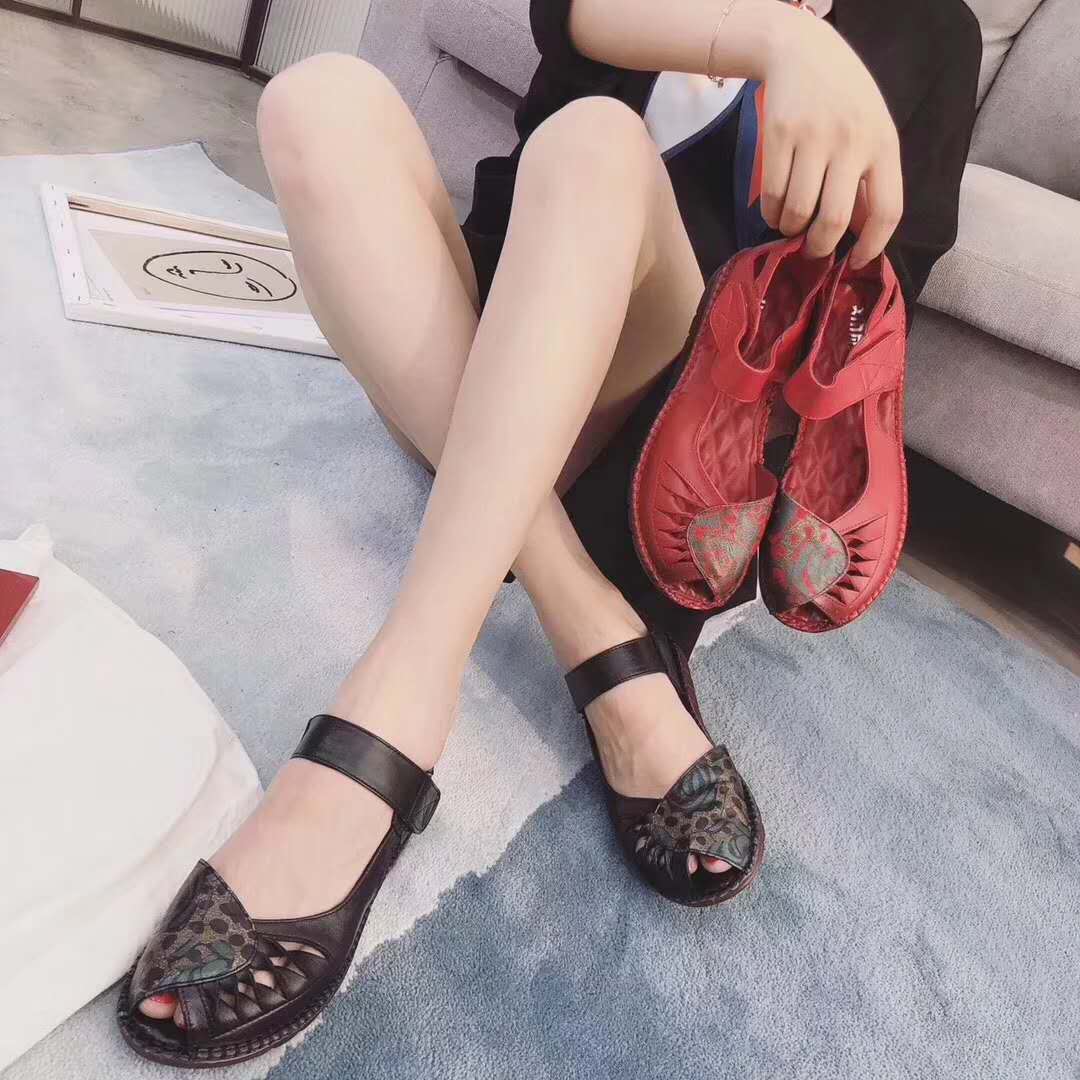 3303 Guangzhou Leather Ethnic Style Women's Sandals Specification drawing