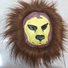 厂家直销狮子动物毛面具可定制卡通形象