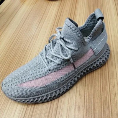 Spring And Autumn New Running Shoes Mesh Surface Breathable Running Shoes For Young Men And Women All Match Flying Woven Sports Shoes