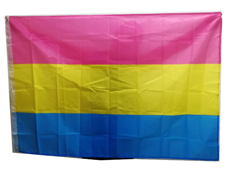 跨境供应90*150cm pansexual彩虹旗同志旗泛性恋旗帜
