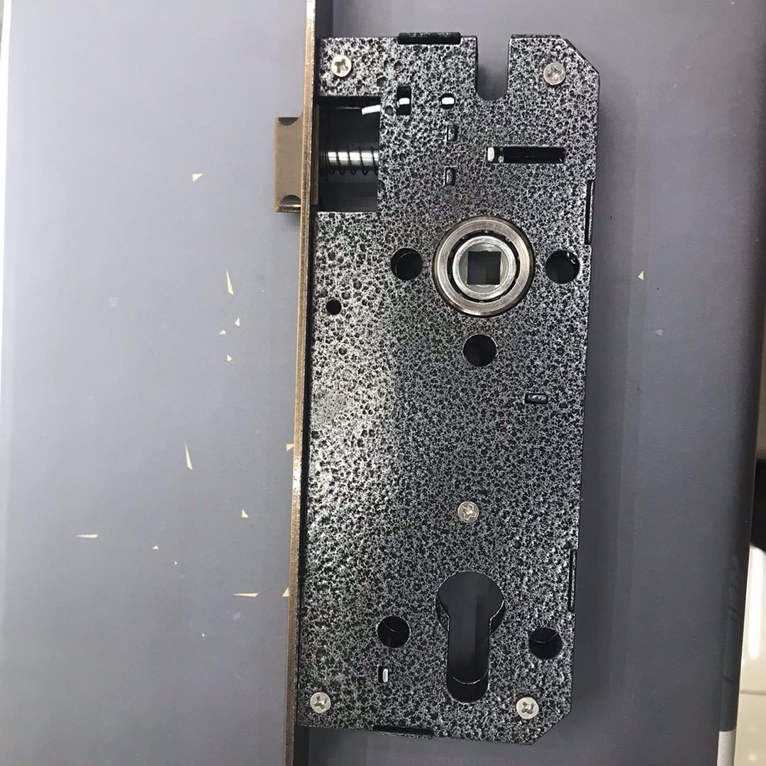 Anti-theft door lock, red bronze color, large door lock panel, handle, double door handle panel, entrance door, double-opening handle lock