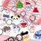 日韩可爱猪年钥匙扣 熊猫圣诞树金属钥匙环 创意情侣款包包挂件女细节图