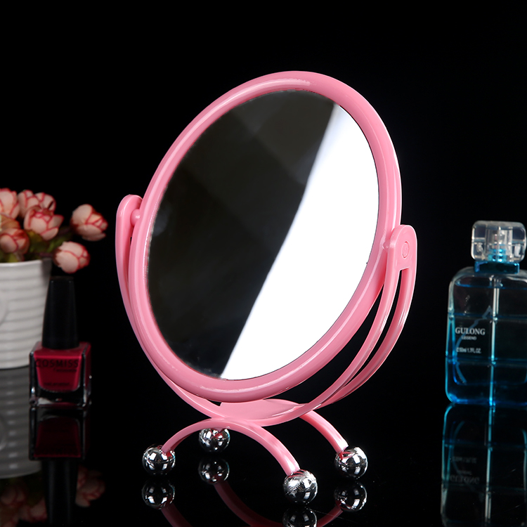 Desktop New Violet White Hd Two-Sided 360 Degree Rotating Large Vanity Mirror Beauty Princess Mirror Specification drawing