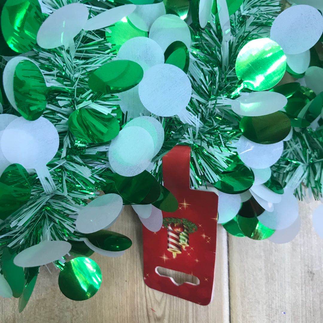 圣诞饰品圣诞挂件PET波点圆片彩条可混色细节图