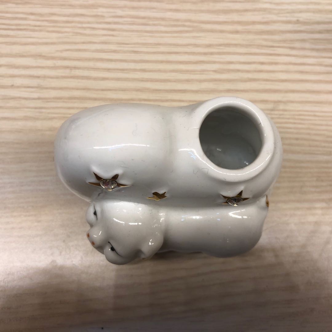 Jintai Craft Little Pig Vase, creative ceramic craft decoration, European luxurious home display gift Specification image